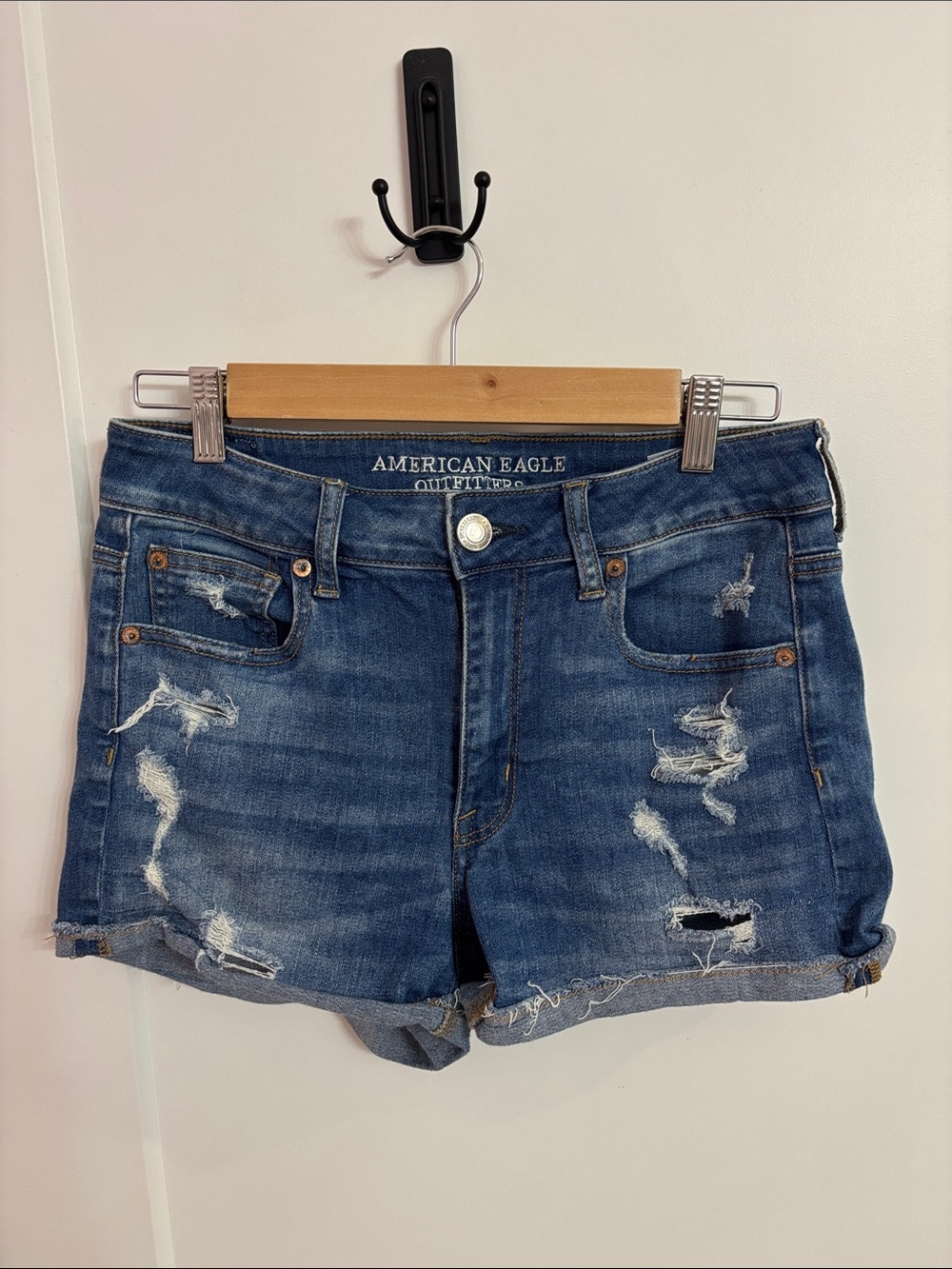 American Eagle Ripped Jean Shorts